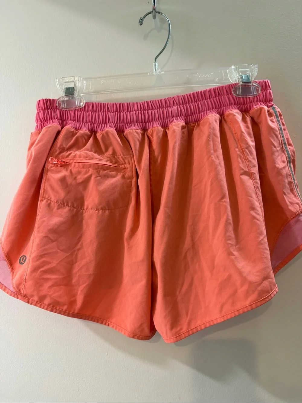 lululemon athletica Coral and Pink Drawstring Athletic Shorts